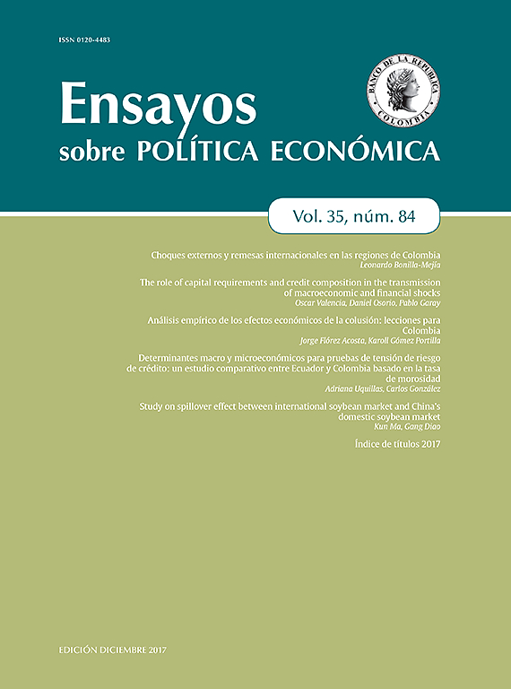 Go to journal home page - Ensayos sobre Política Económica